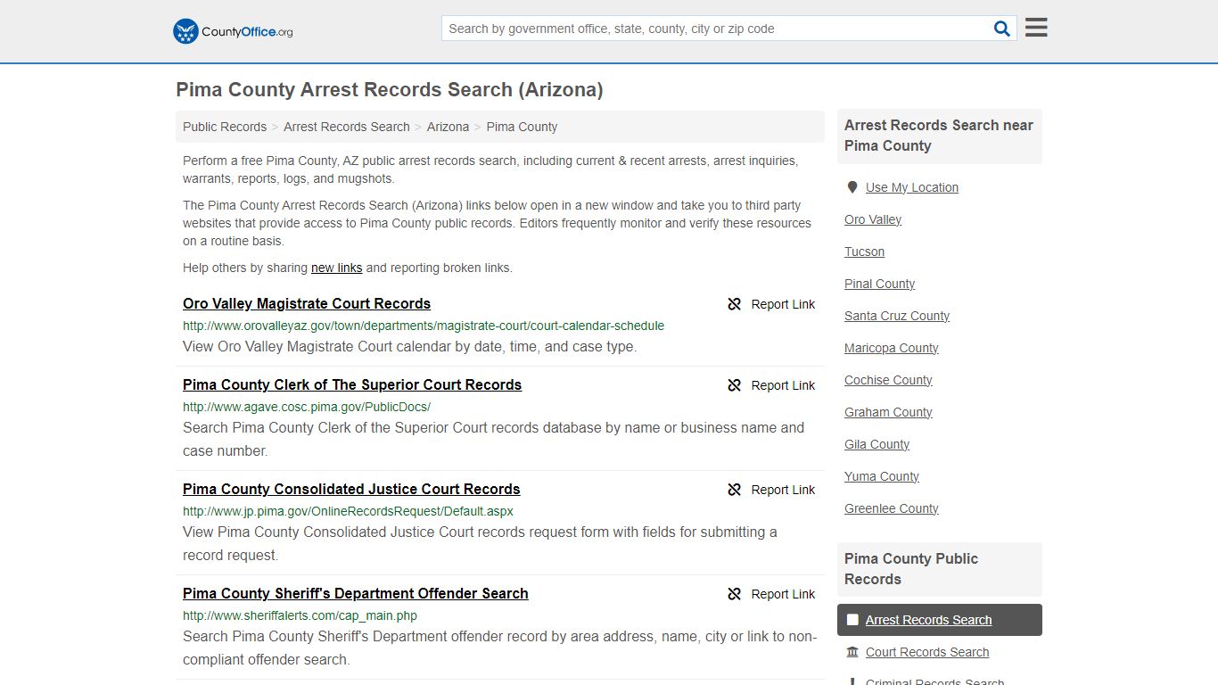 Arrest Records Search - Pima County, AZ (Arrests & Mugshots)